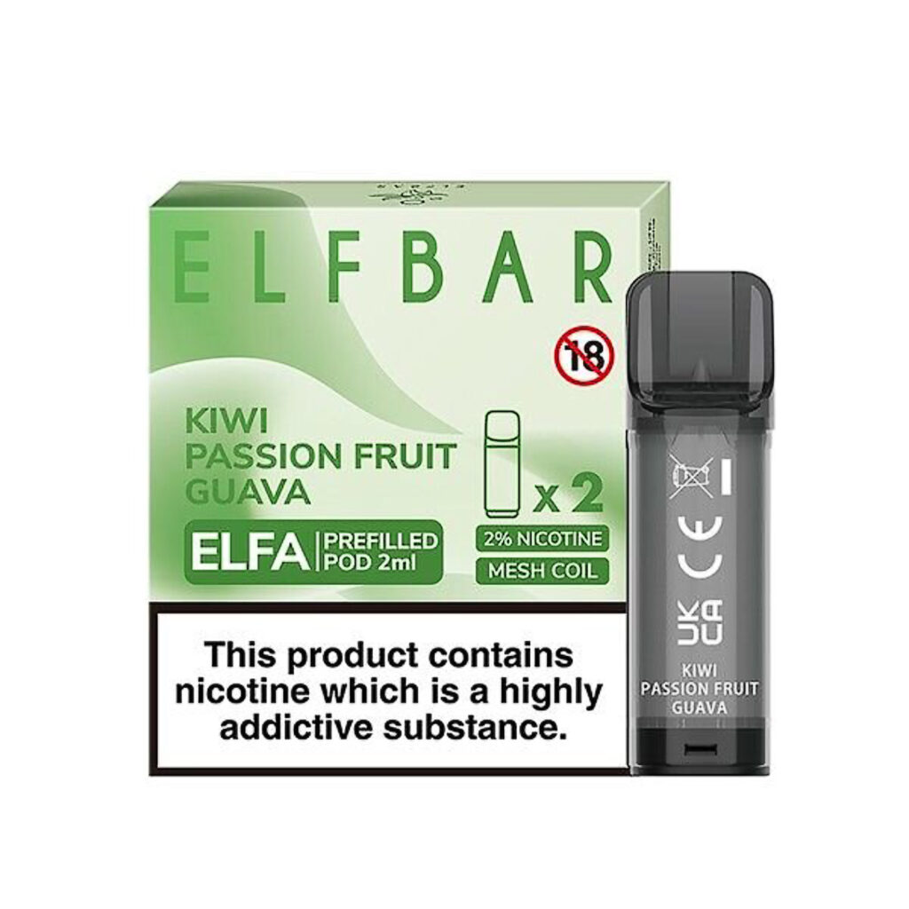 Elf Bar Elfa Prefilled Pod Kiwi Passion Fruit Guava 2 x 2ml