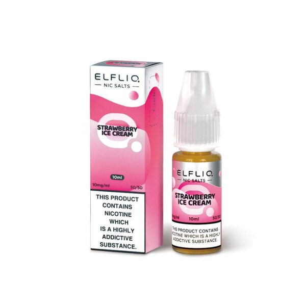 ElfLiq Strawberry Ice – Elf Bar 10ml 10mg Nic Salts