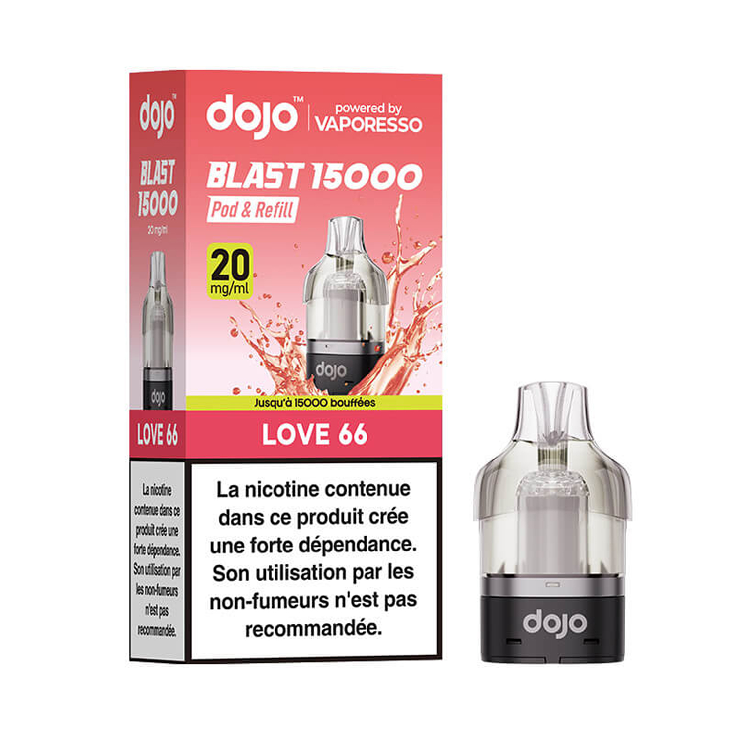 Puff Dojo Blast 15K Love66 Refilled Pod