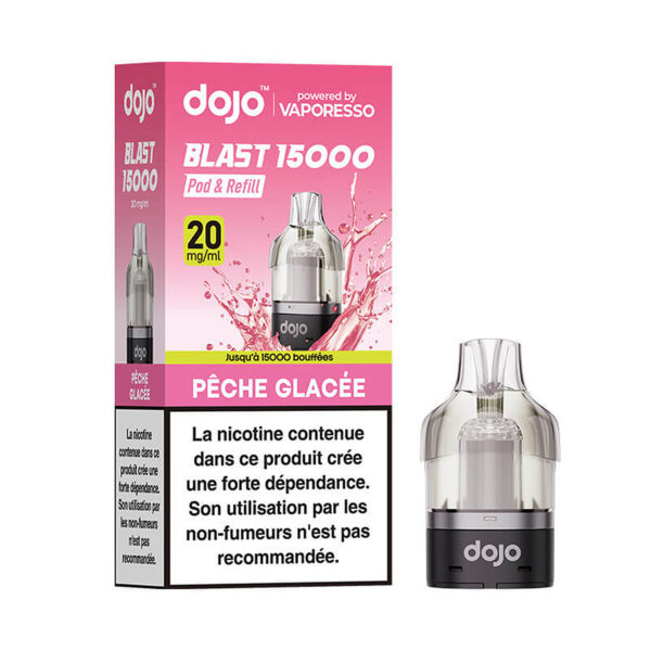 Puff Dojo Blast 15K Peach Ice Refilled Pod